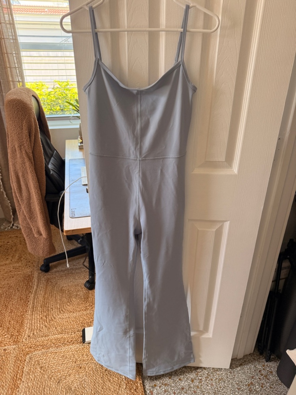 Aritzia Light Blue Spaghetti-Strap Jumpsuit